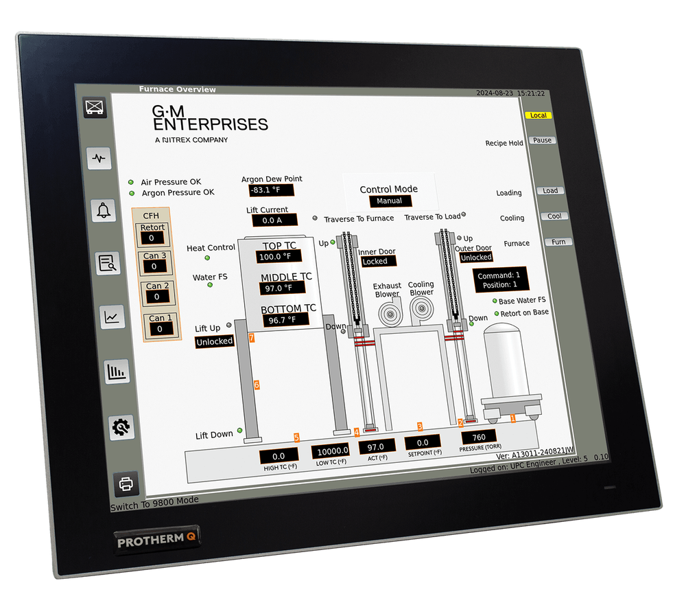 PROTHERM-Q heat treating controller with GUI